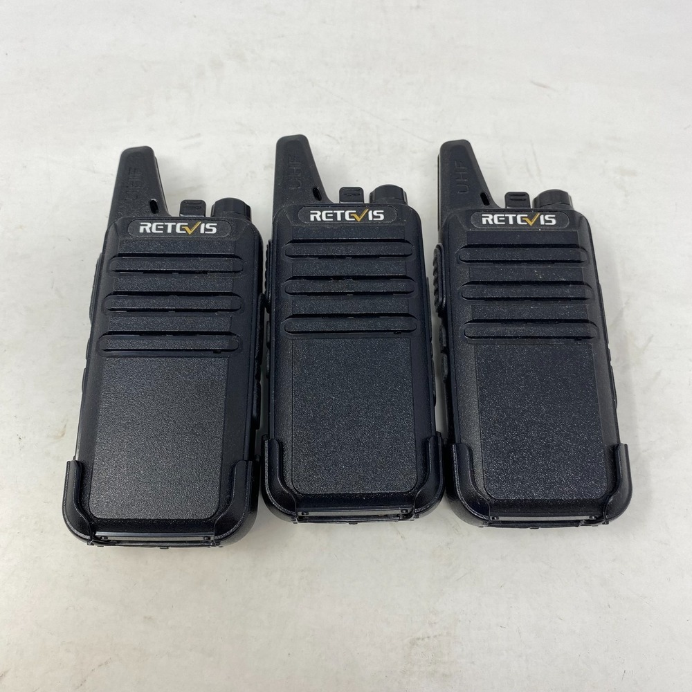3 Retevis RETC 15 Two-Way‎ UHF Hand-Held Mobile Radio Walkie-Talkie Lot Untested